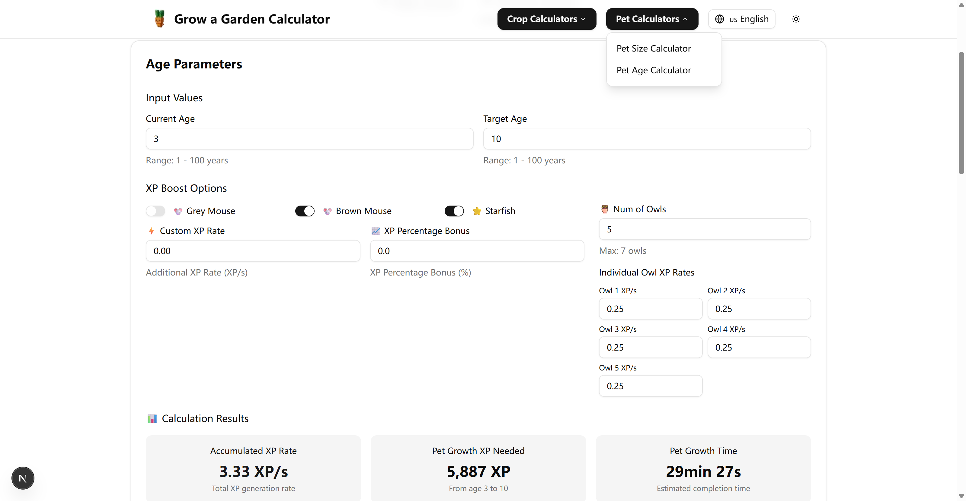 Grow a Garden Calculator new features