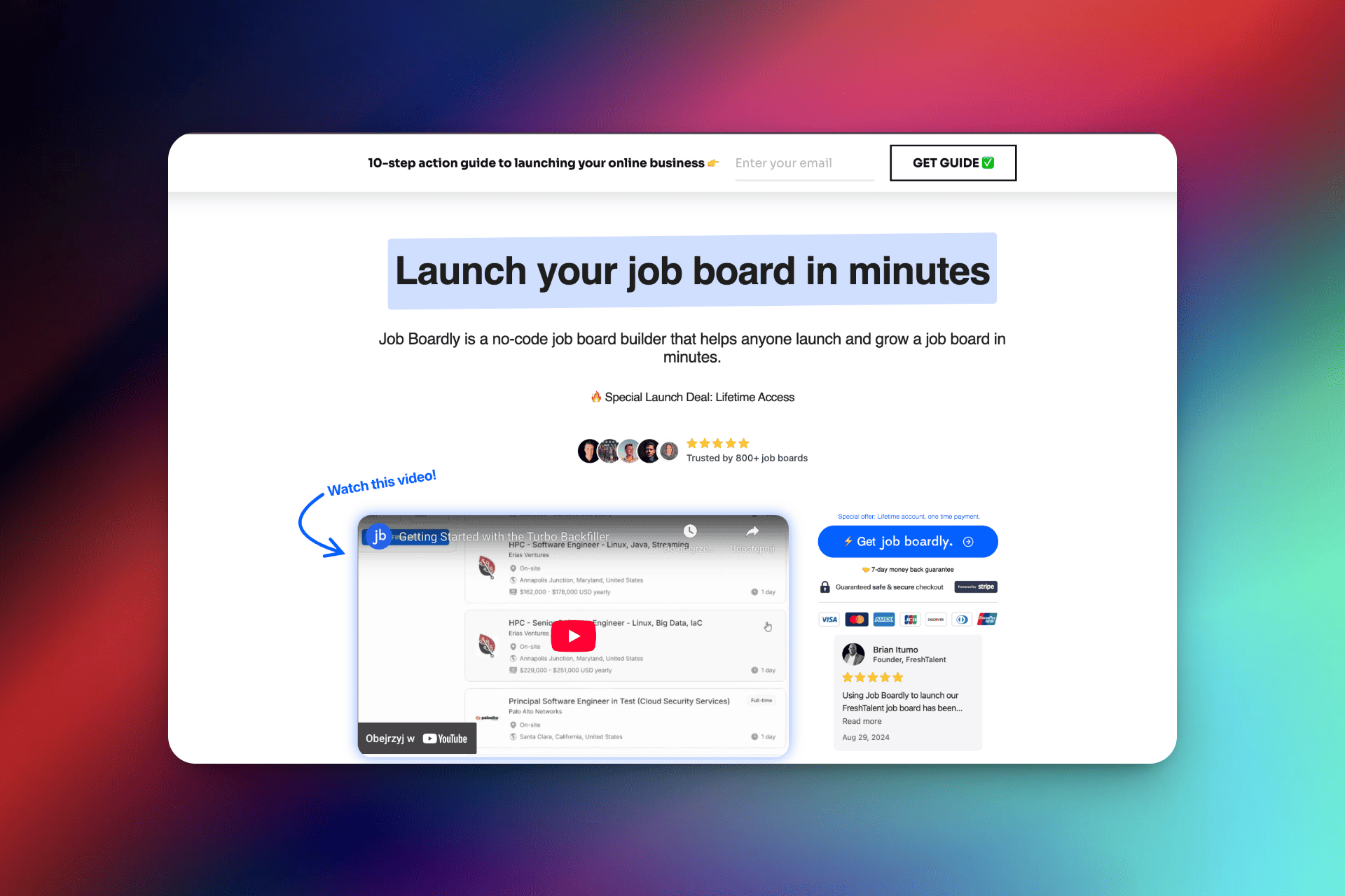 Job Boardly features