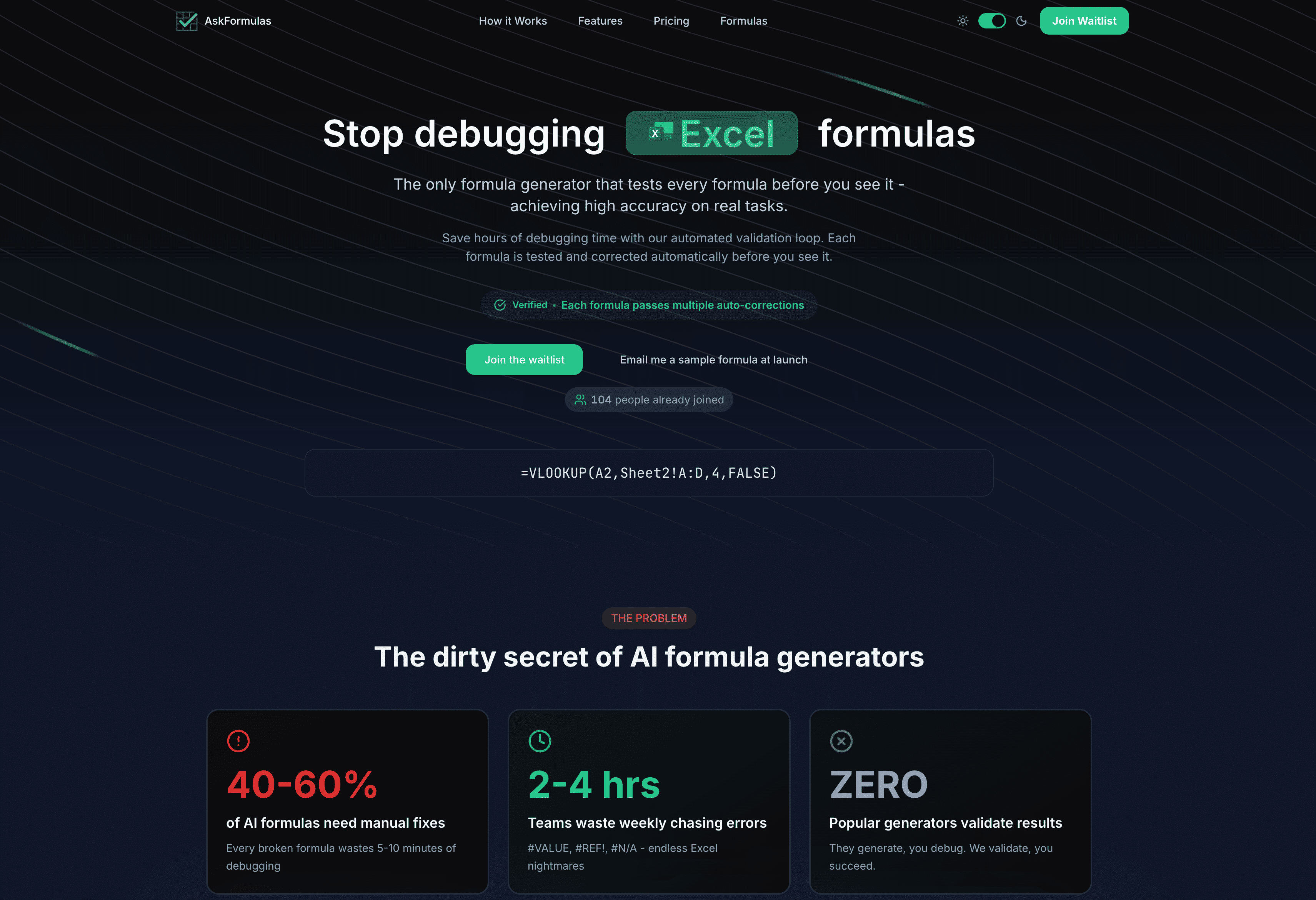 AskFormulas features