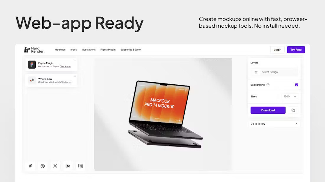 HardRender - Mockup Tools features