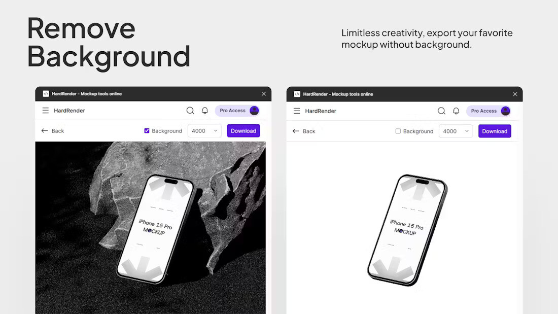 HardRender - Mockup Tools features