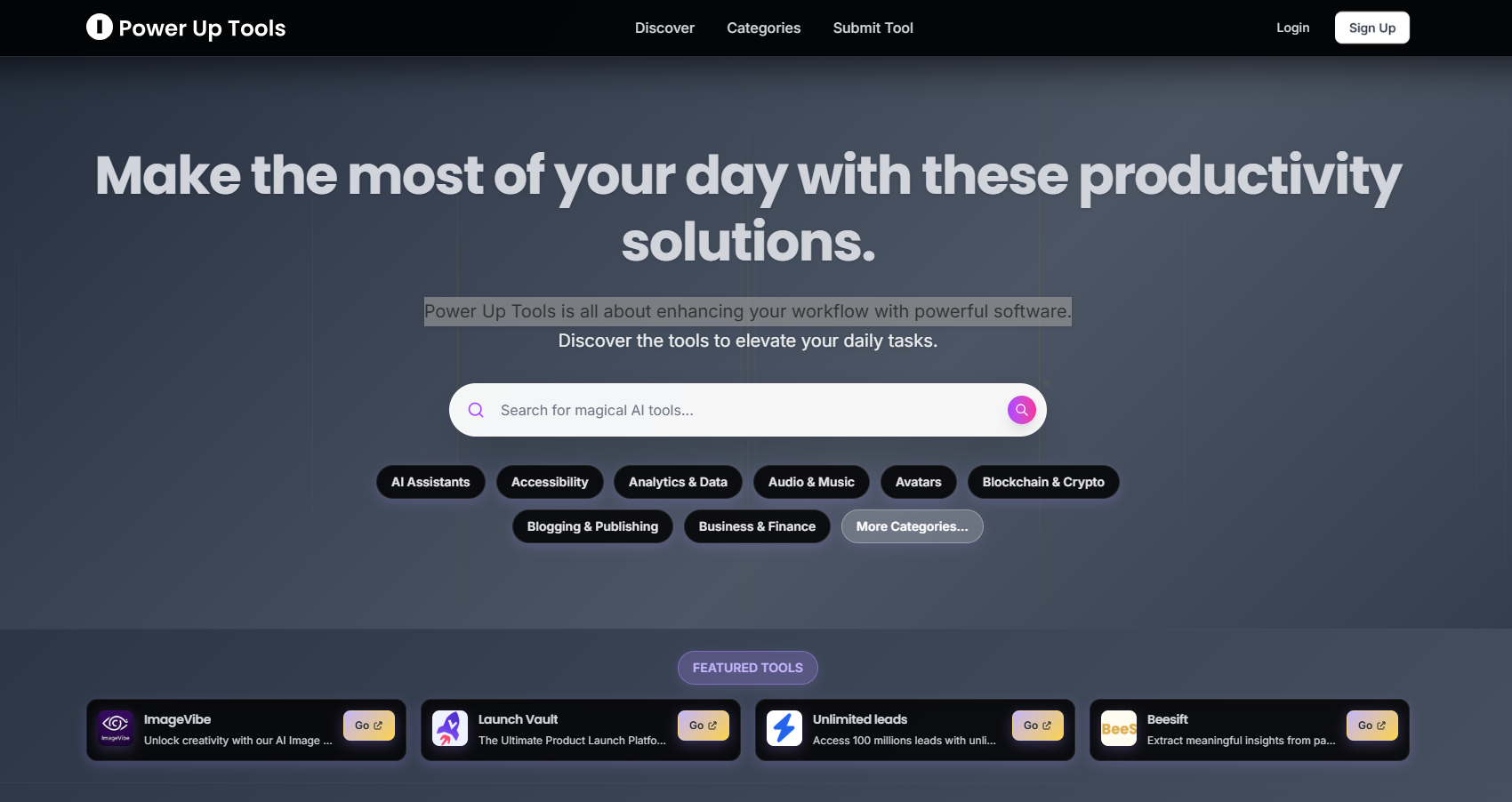 Power Up Tools features