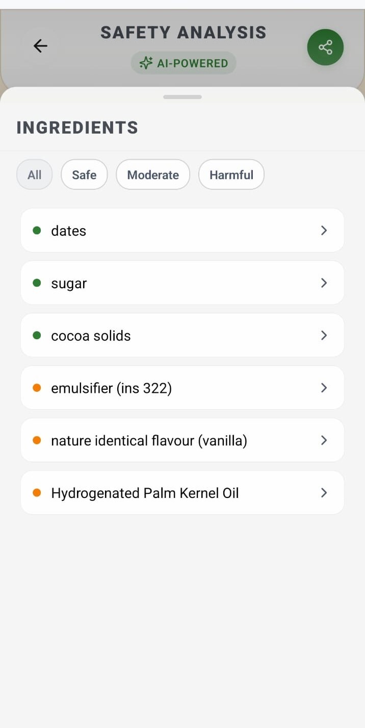 Labelynx - Ingredient Safety Analyzer features