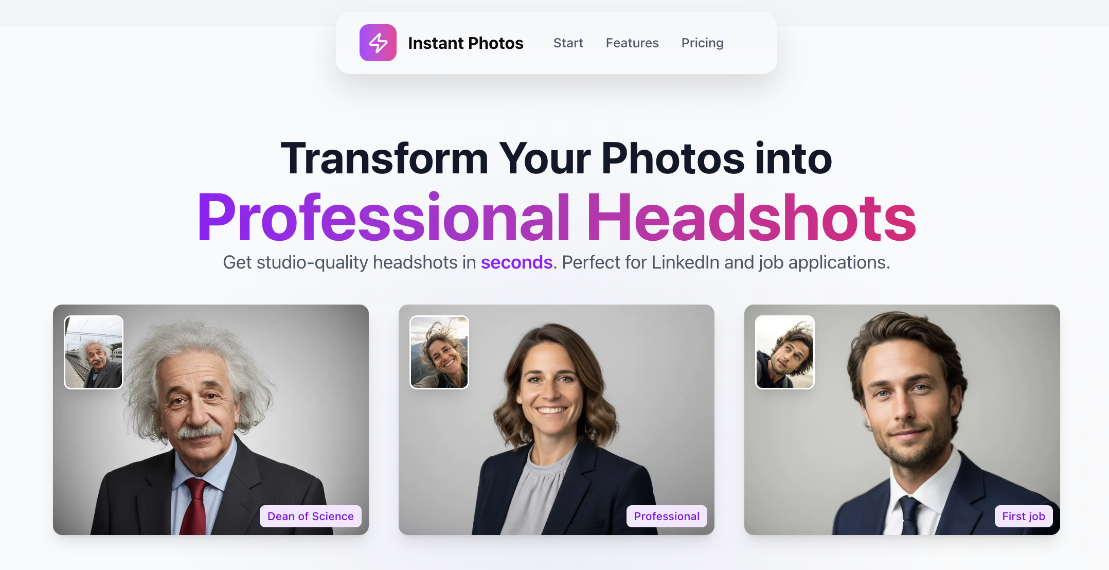 Instant Photos features