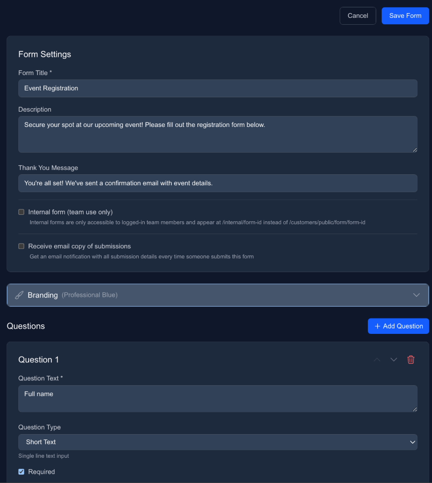 Ask Users features