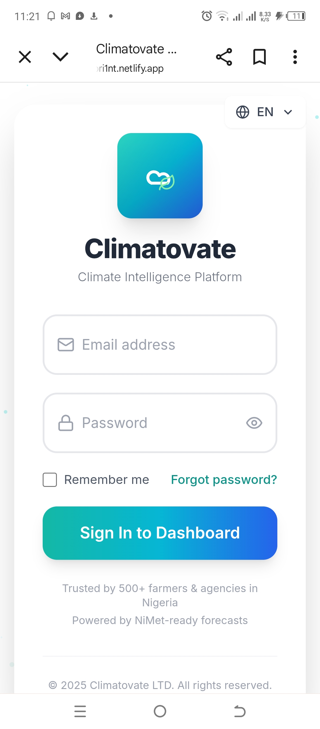 climatovate limited features