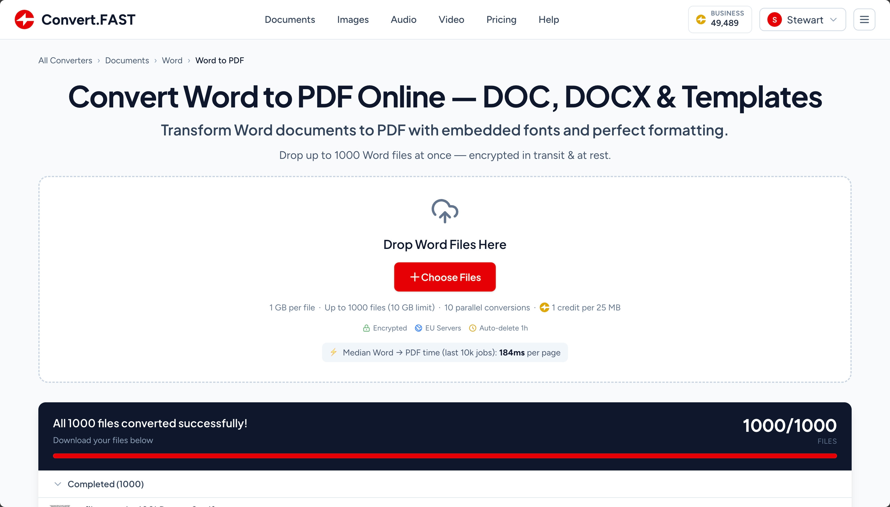 Convert.FAST features