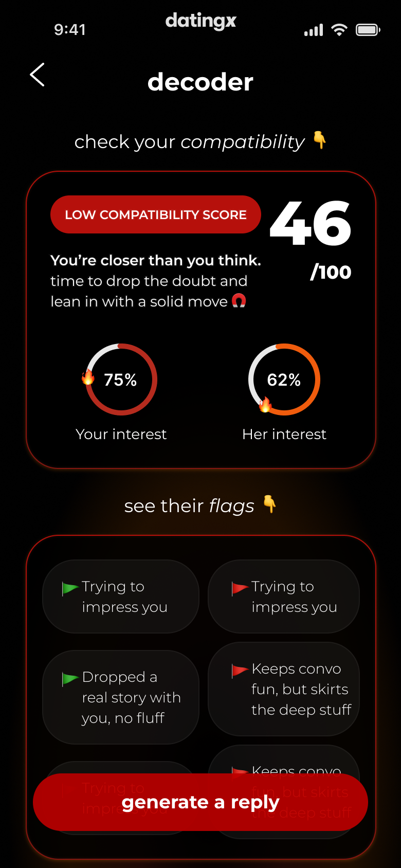 DatingX - AI Rizz Dating Co-Pilot features