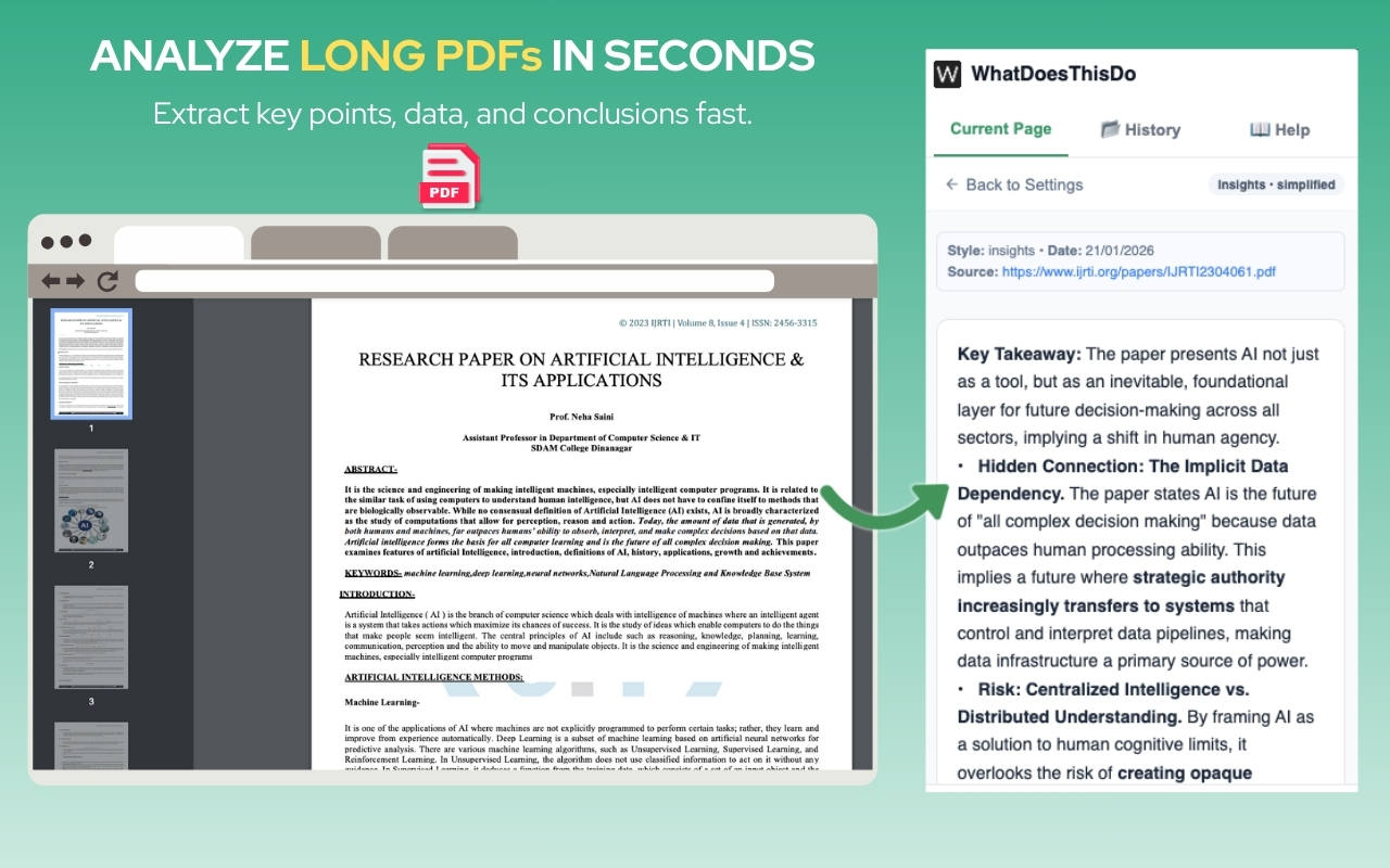 WhatDoesThisDo Chrome Extension features